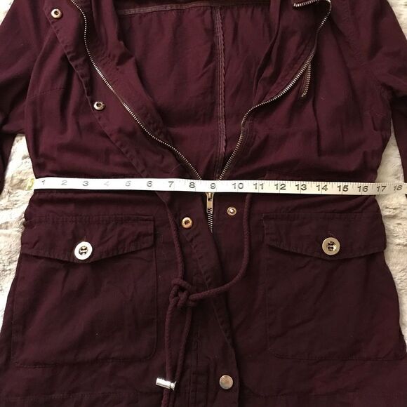 : : C’ESTTOI Cinch Waist Jacket Coat with Hoodie : : - Picture 7 of 11